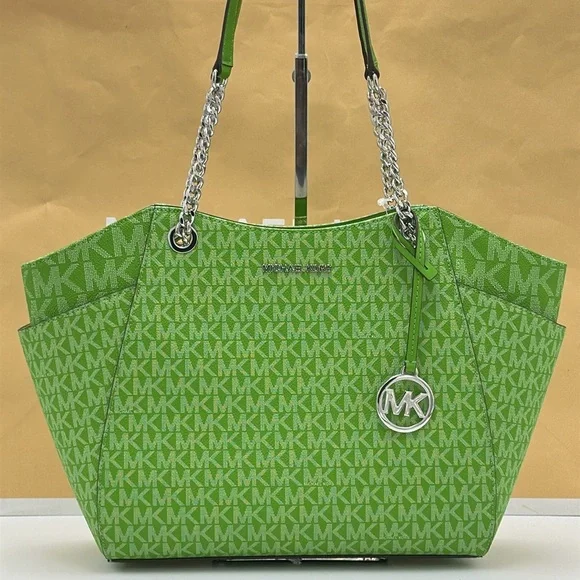 Michael Kors Jet Set Large Signature Logo Chain Shoulder Tote Bag
Jungle Green - Picture 7 of 16